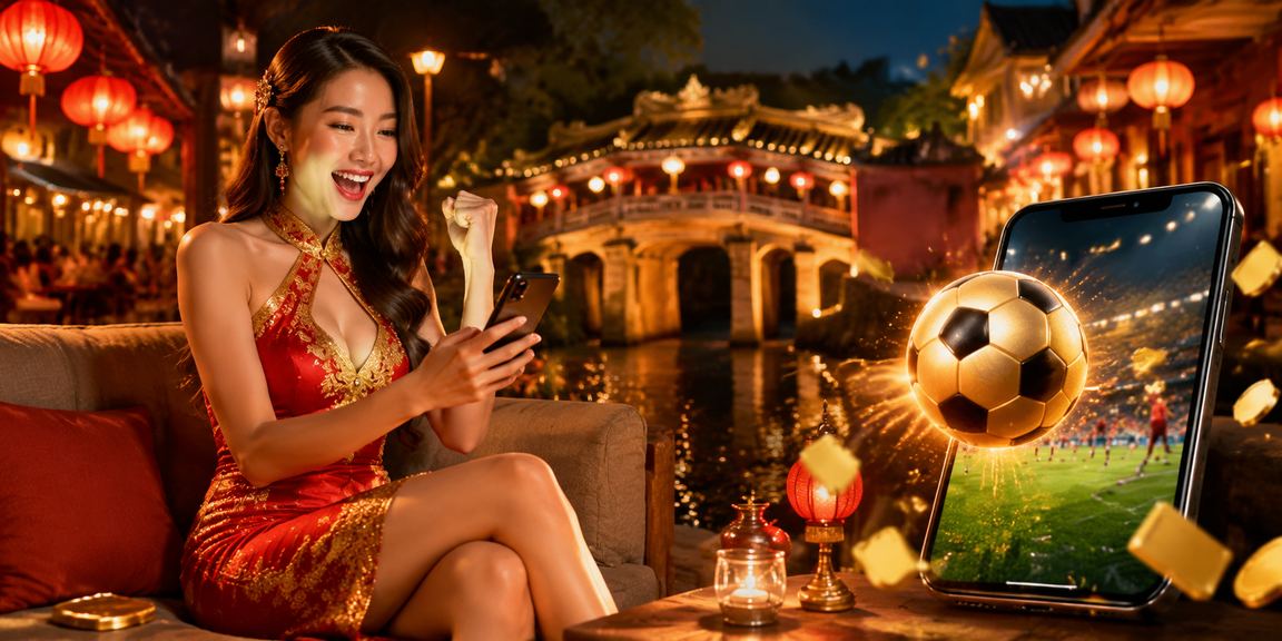 Chợ đêm Hội An rực rỡ với người xem kèo bóng đá trực tuyến buổi tối